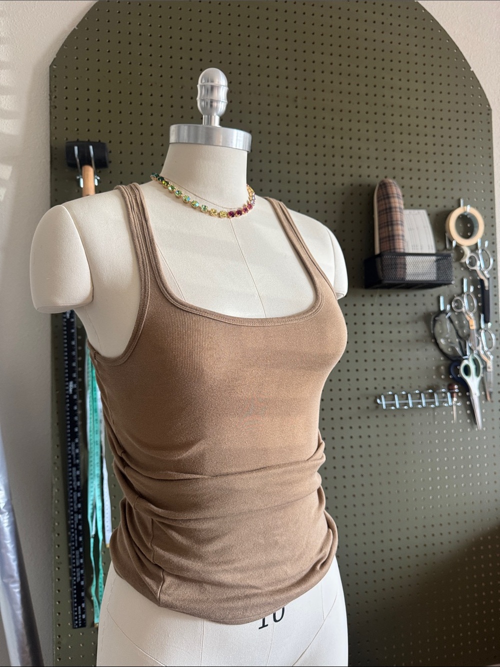 A New Day Women's Brown Scoop Neck Tank Top